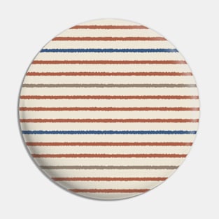 Speckled Stripes - Horizontal - Blue, Auburn, Beige, Cream Pin