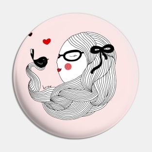 Bird Girl Pin