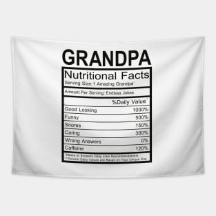 Grandpa Nutritional Facts Tapestry