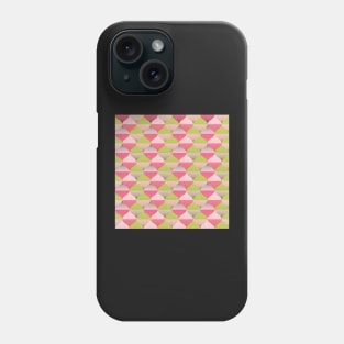 60s Retro vibes pattern, in pink and lime green Phone Case