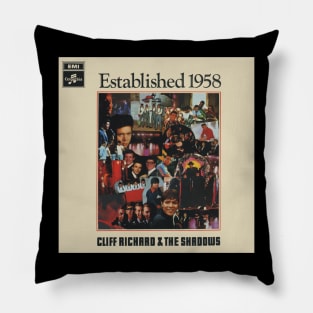 Cliff Richard and The Shadows Established 1958 Album Cover. Pillow