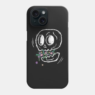 Skull with flowers Phone Case