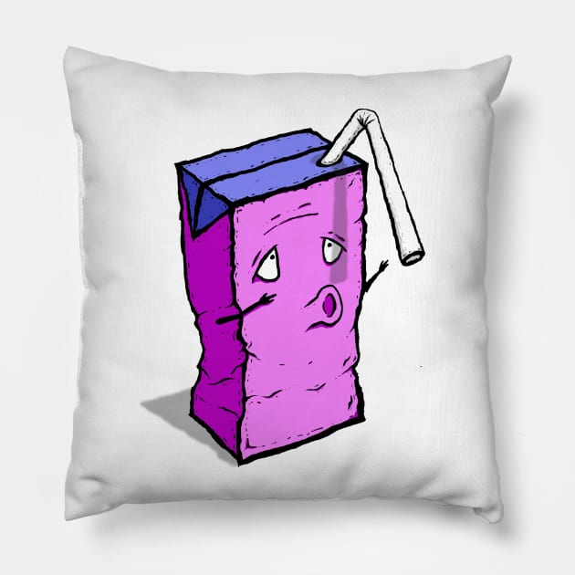 Thirsty Juice Box Pillow by UnluckyDevil