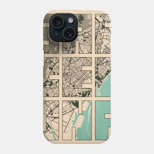 Barcelona, Spain City Map Typography - Vintage Phone Case