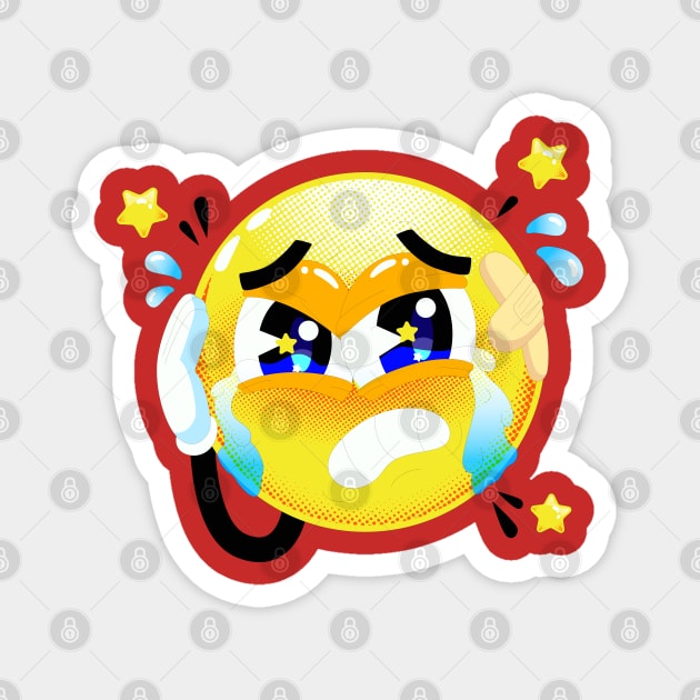 Hurt Face Emoji Magnet by Mako Design 