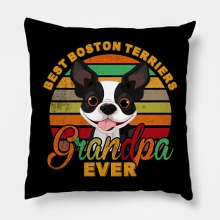 Best Boston Terriers Grandpa Ever Pillow