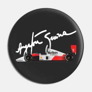 Ayrton Senna's McLaren Honda MP4/6 Illustration Pin