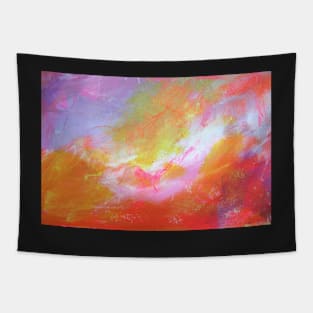 Bright Pink Red  abstract Tapestry