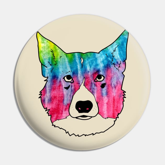 Tie Dye Doggo Pin by TaliDe