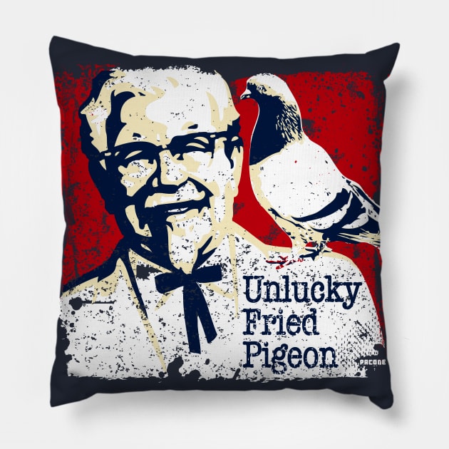 Unlucky Fried Pigeon Pillow by trev4000