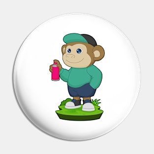 Monkey Painter Spray Pin