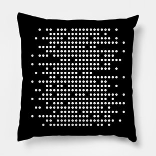 White Polka Dots Op Art Design Pillow