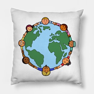 Save Planet Globe Environment Protection Pillow