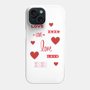 Love and Hearts and Stuff Phone Case