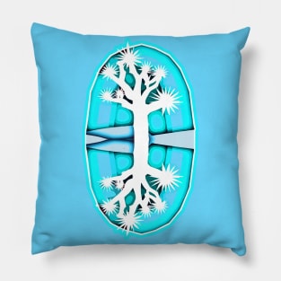 Glowing Reflections of a Winter Joshua Tree Pillow