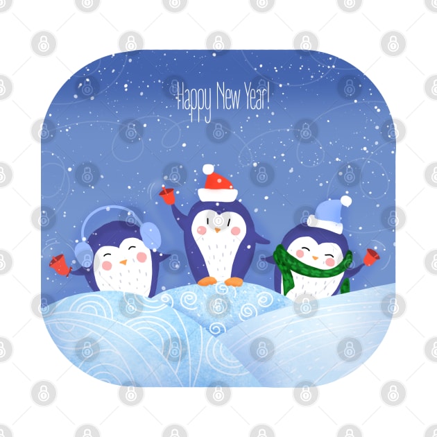 Tree little penguins by Bastet019