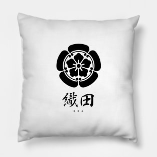 Oda Clan Family Crest Kamon - Black Version Pillow