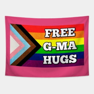 G-ma Hugs Pride Flag Tapestry