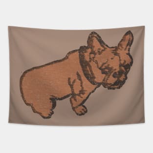 Vintaged Distressed Retro French Bulldog Tapestry