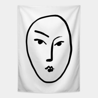 Matisse Line art Face #1 Tapestry