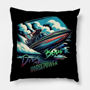 Drag Boat Horsepower Racing Watercraft Boating Speed Boat Fast Boat Drag Boat Racing Motor Boat Pillow