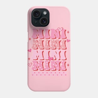 Mini Mini Matching Valentines, Mini Mama Pink Valentine, Retro Valentine Matching Phone Case