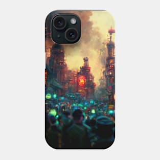 steampunk city aesthetic Phone Case