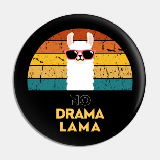 No Drama Lama Retro Pin