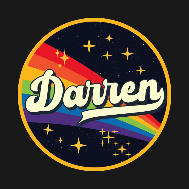 Darren // Rainbow In Space Vintage Style by LMW Art