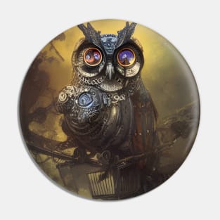 Steampunk Clockwork Owl Pin