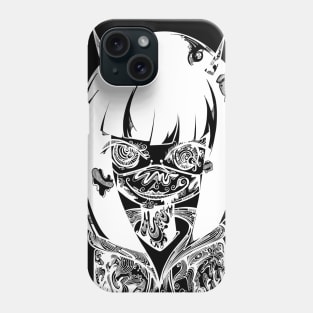 Portrait girl line art Phone Case