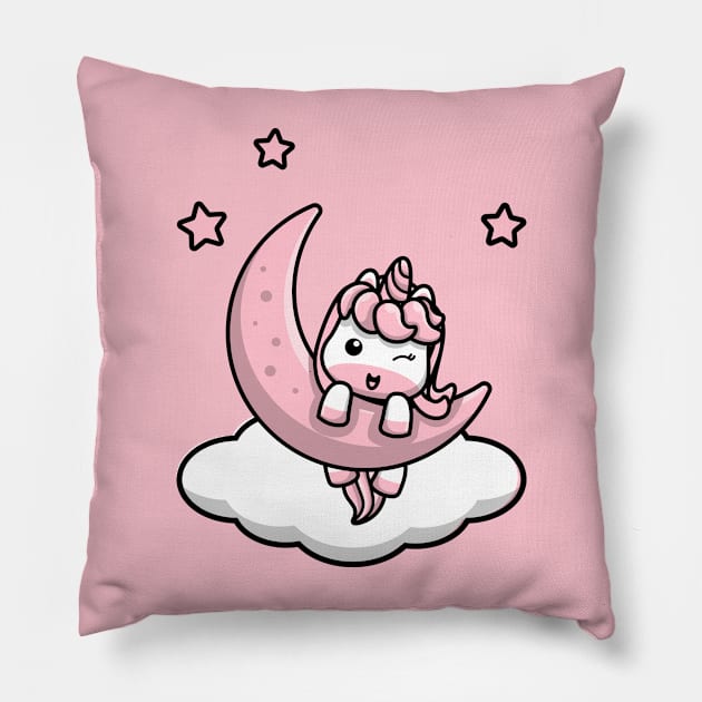 Cute Baby Unicorn Pillow by Little Designer