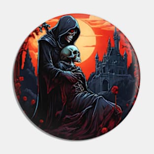 My Valentine Grim Reaper Pin