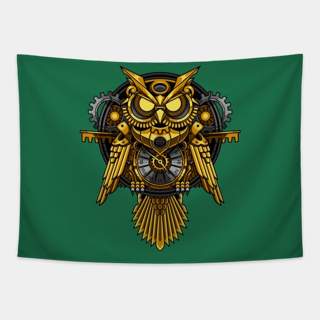 Bird Owl robot Tapestry by Choulous79