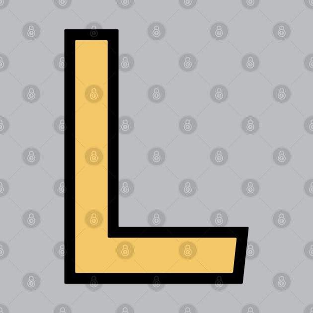 Funky Yellow Letter L by Thespot