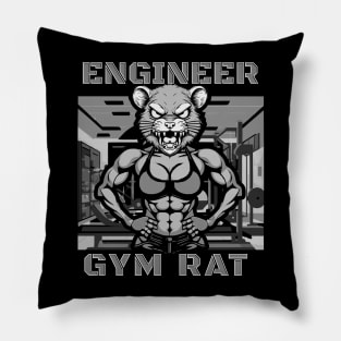 Engineer gym rat female Pillow