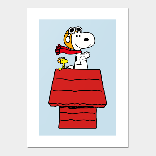Snoopy Pilot Airplane Snoopy Posters And Art Prints Teepublic