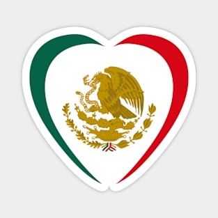 Mexican Patriot Flag Series (Heart) Magnet