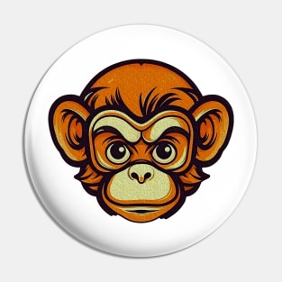 Orange Monkey Pin