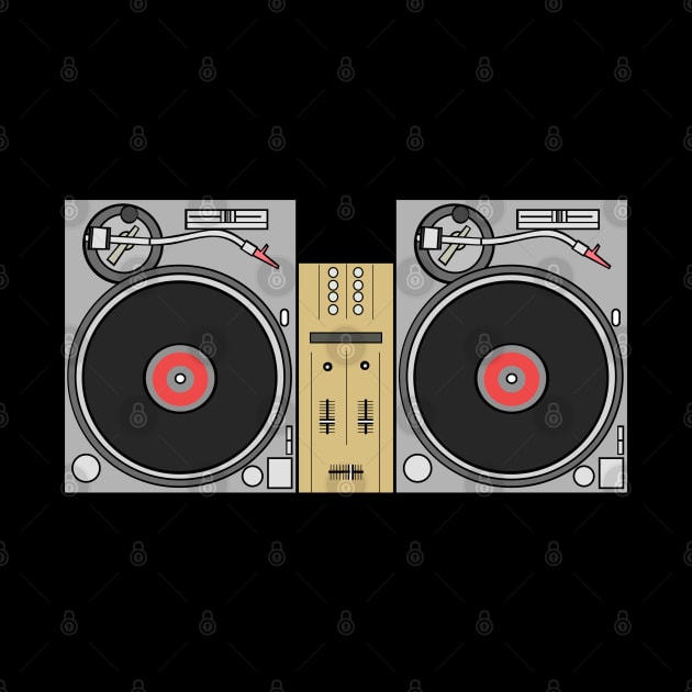 2 Turntables 1 Mixer by Tee4daily