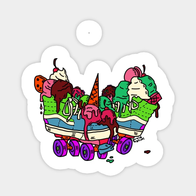 Ice Cream Trux (full color) Magnet by DixxieMae