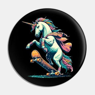 Fantasy unicorn skater Pin