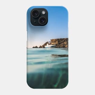 Boat Floats On Crystal Clear Water Phone Case