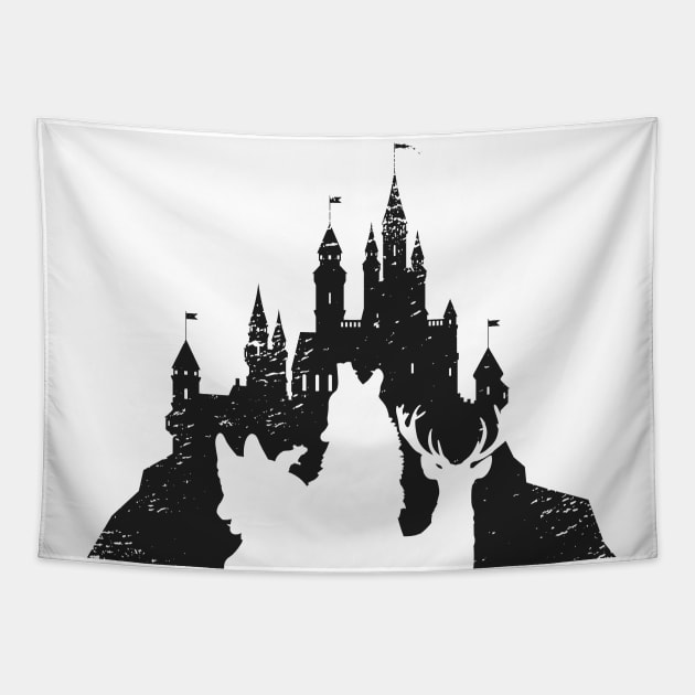 The Marauders Castle Silhouettes Tapestry by polliadesign