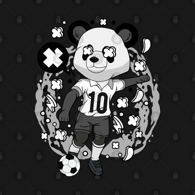 Panda Soccer Illustration by Mako Design 