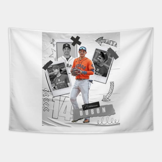 Mauricio Dubon baseball Paper Poster Astros 5 - Mauricio Dubon - Baseball T- Shirt