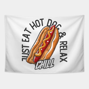 just hot dog relax Tapestry