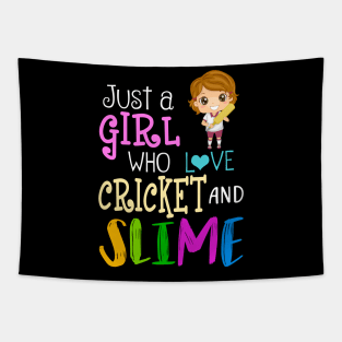 Just A Girl Who Loves Cricket And Slime Tapestry