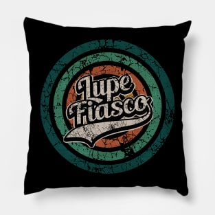 Lupe Fiasco // Retro Circle Crack Vintage Pillow