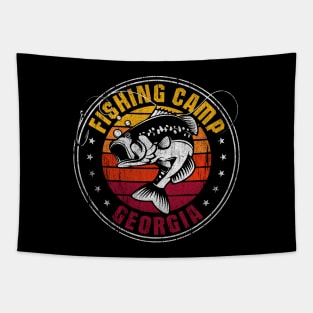 Fishing Camp Georgia summer vacation 2021 gifts Tapestry